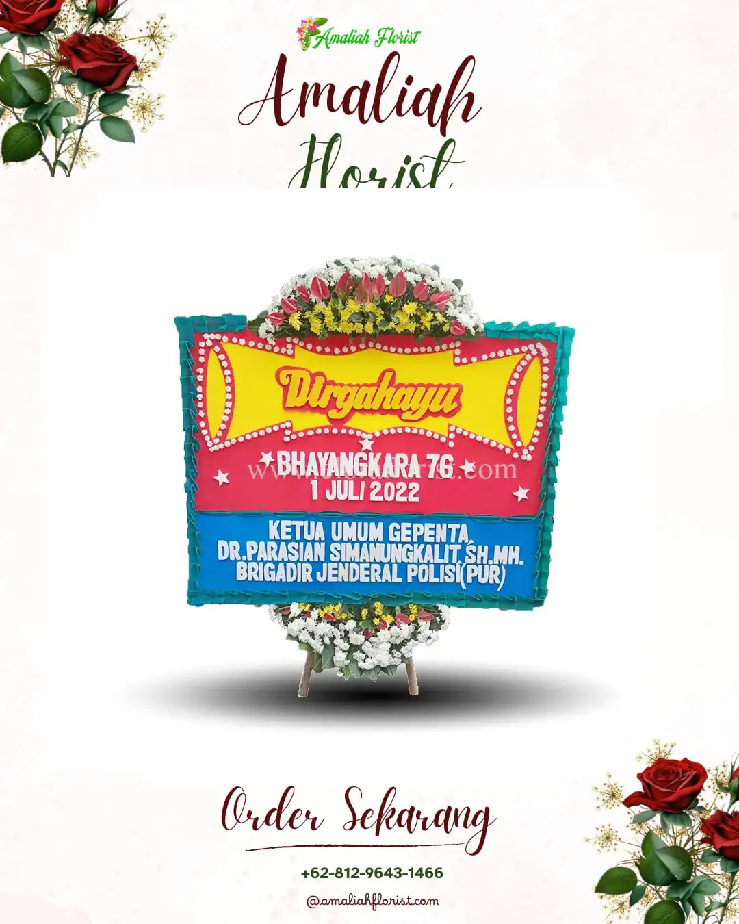 Papan Bunga HUT Ulang Tahun Dateng